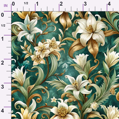 Rococo Blooms Pattern 20 Minky Fabric