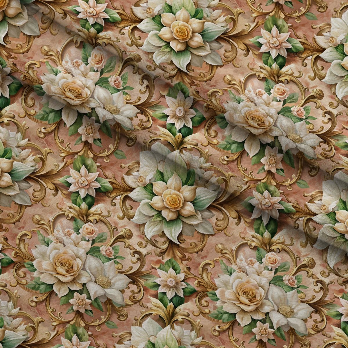 Rococo Blooms Pattern 201 Minky Fabric