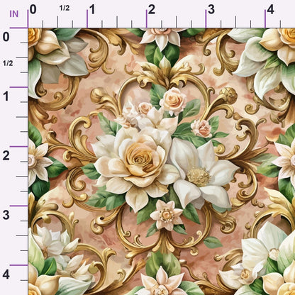 Rococo Blooms Pattern 201 Minky Fabric
