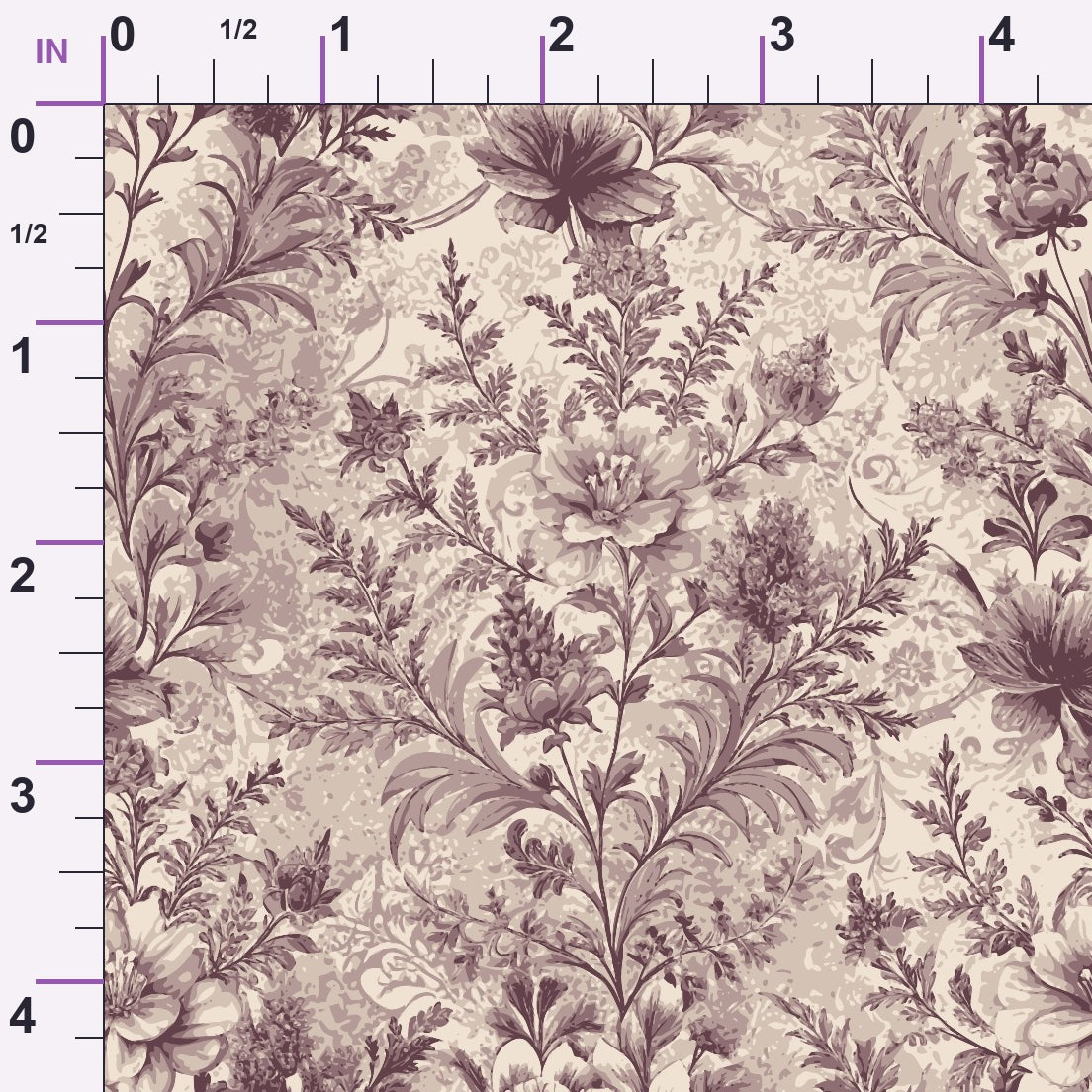 Rococo Blooms Pattern 202 Minky Fabric