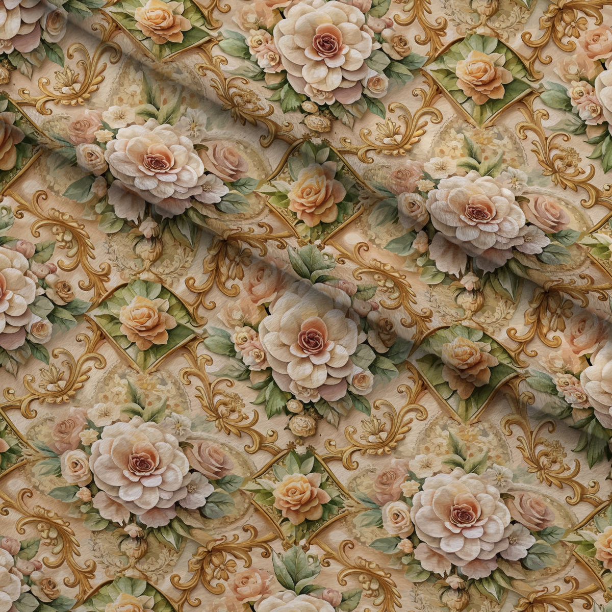 Rococo Blooms Pattern 204 Minky Fabric