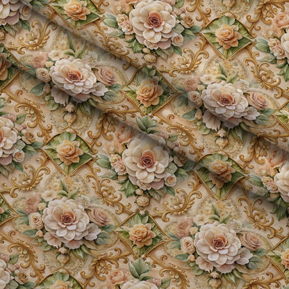 Rococo Blooms Pattern 204 Minky Fabric