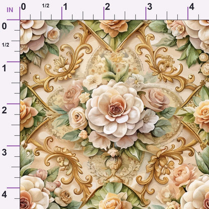 Rococo Blooms Pattern 204 Minky Fabric