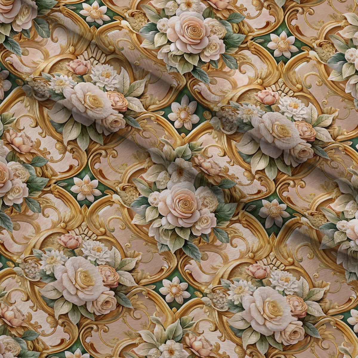 Rococo Blooms Pattern 205 Minky Fabric