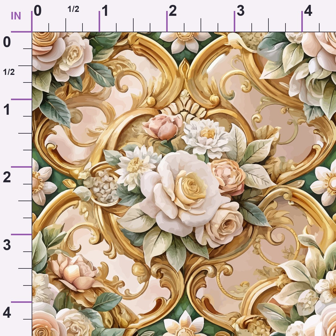 Rococo Blooms Pattern 205 Minky Fabric