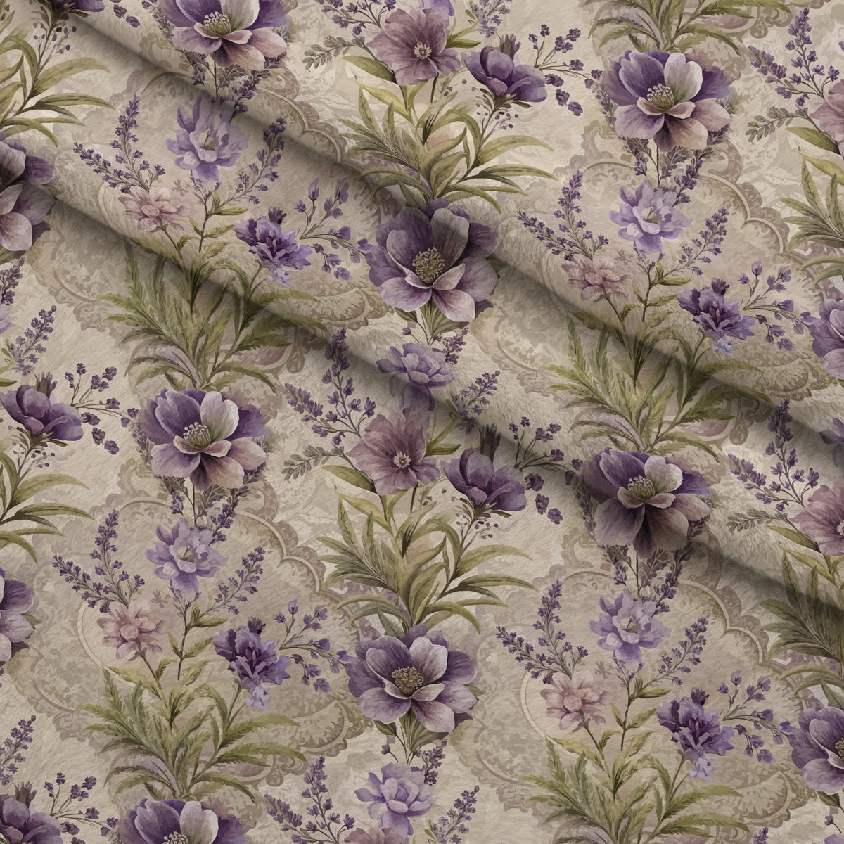 Rococo Blooms Pattern 207 Minky Fabric