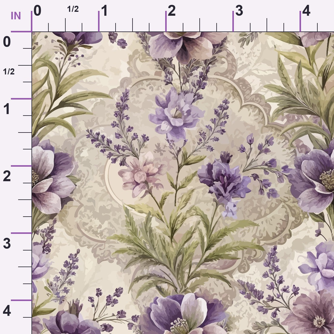 Rococo Blooms Pattern 207 Minky Fabric