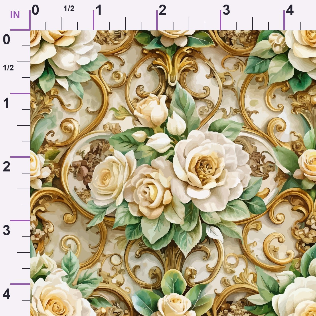 Rococo Blooms Pattern 208 Minky Fabric