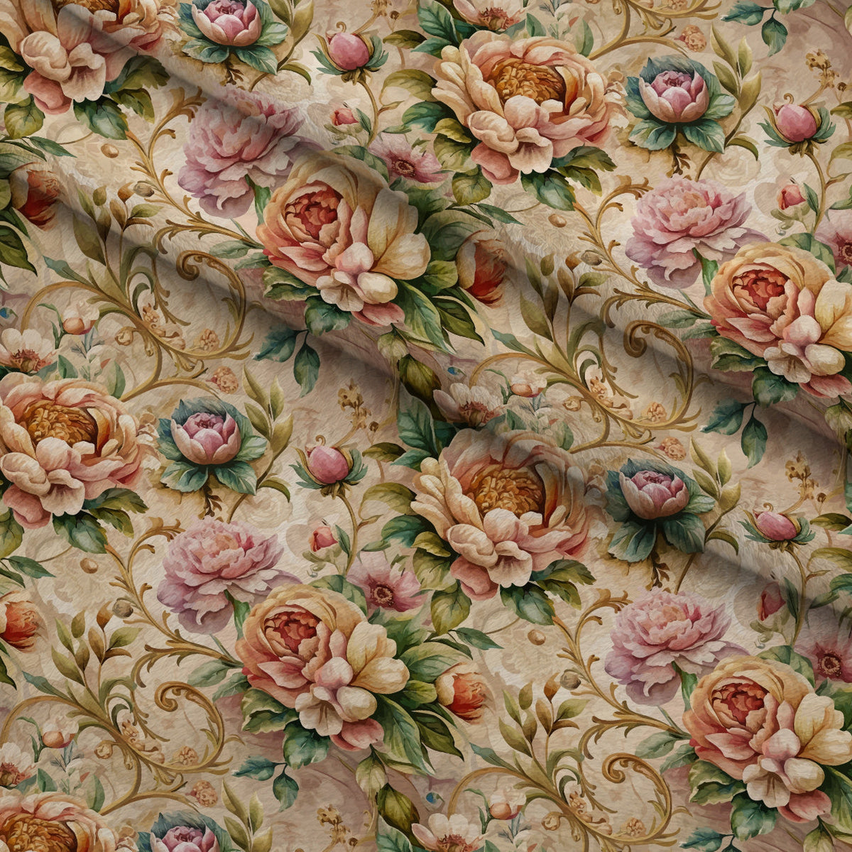 Rococo Blooms Pattern 209 Minky Fabric