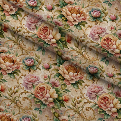 Rococo Blooms Pattern 209 Minky Fabric