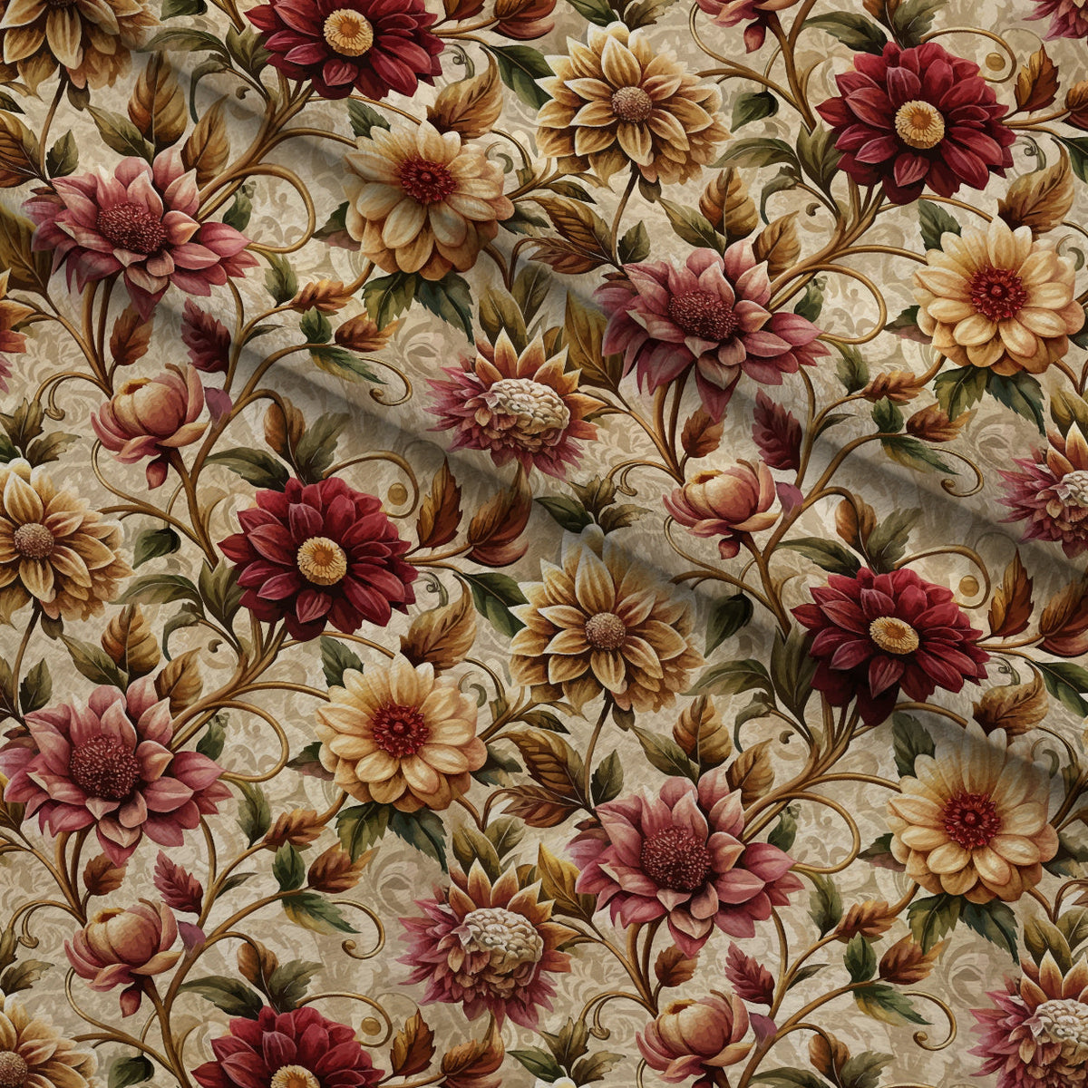 Rococo Blooms Pattern 21 Minky Fabric
