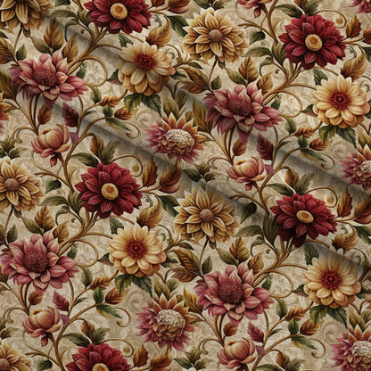 Rococo Blooms Pattern 21 Minky Fabric