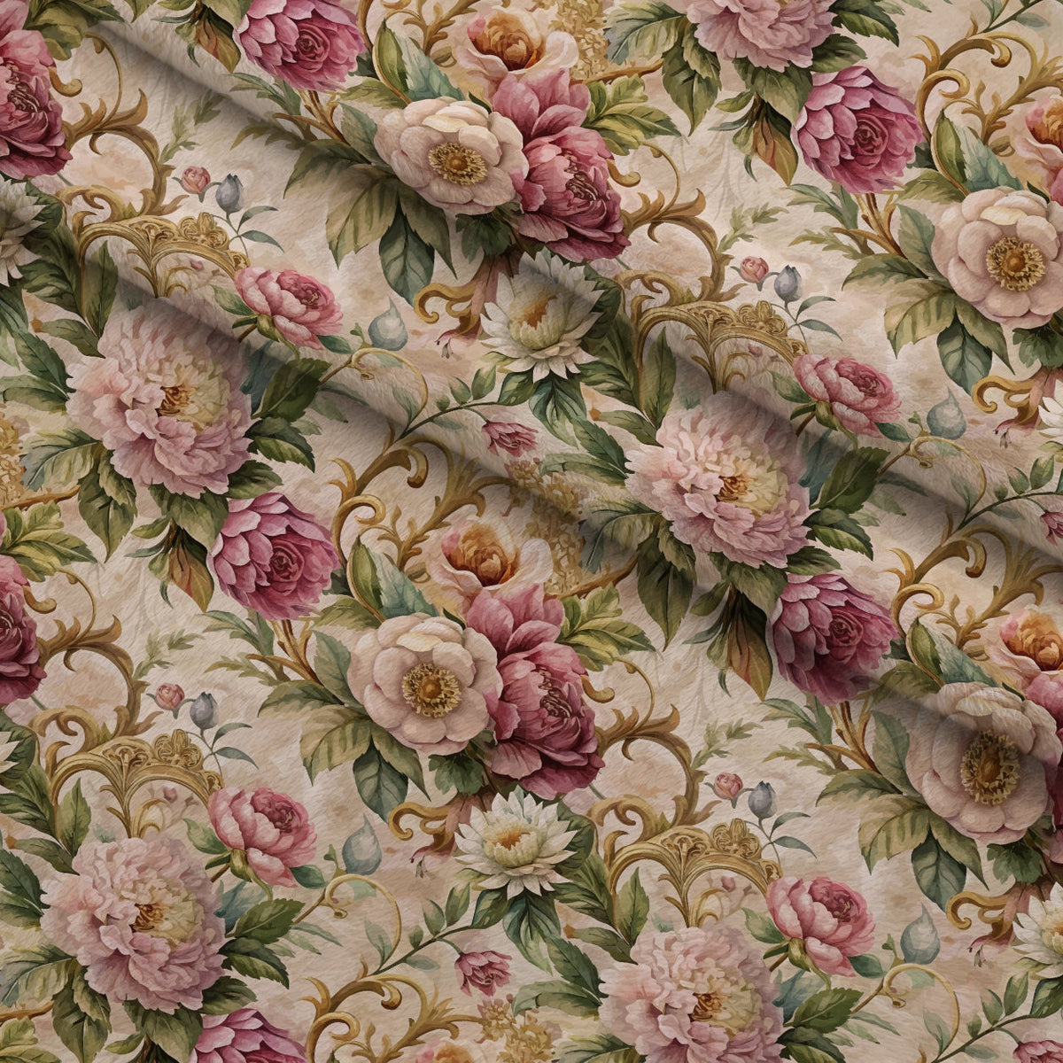 Rococo Blooms Pattern 210 Minky Fabric