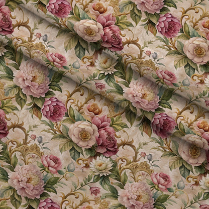 Rococo Blooms Pattern 210 Minky Fabric