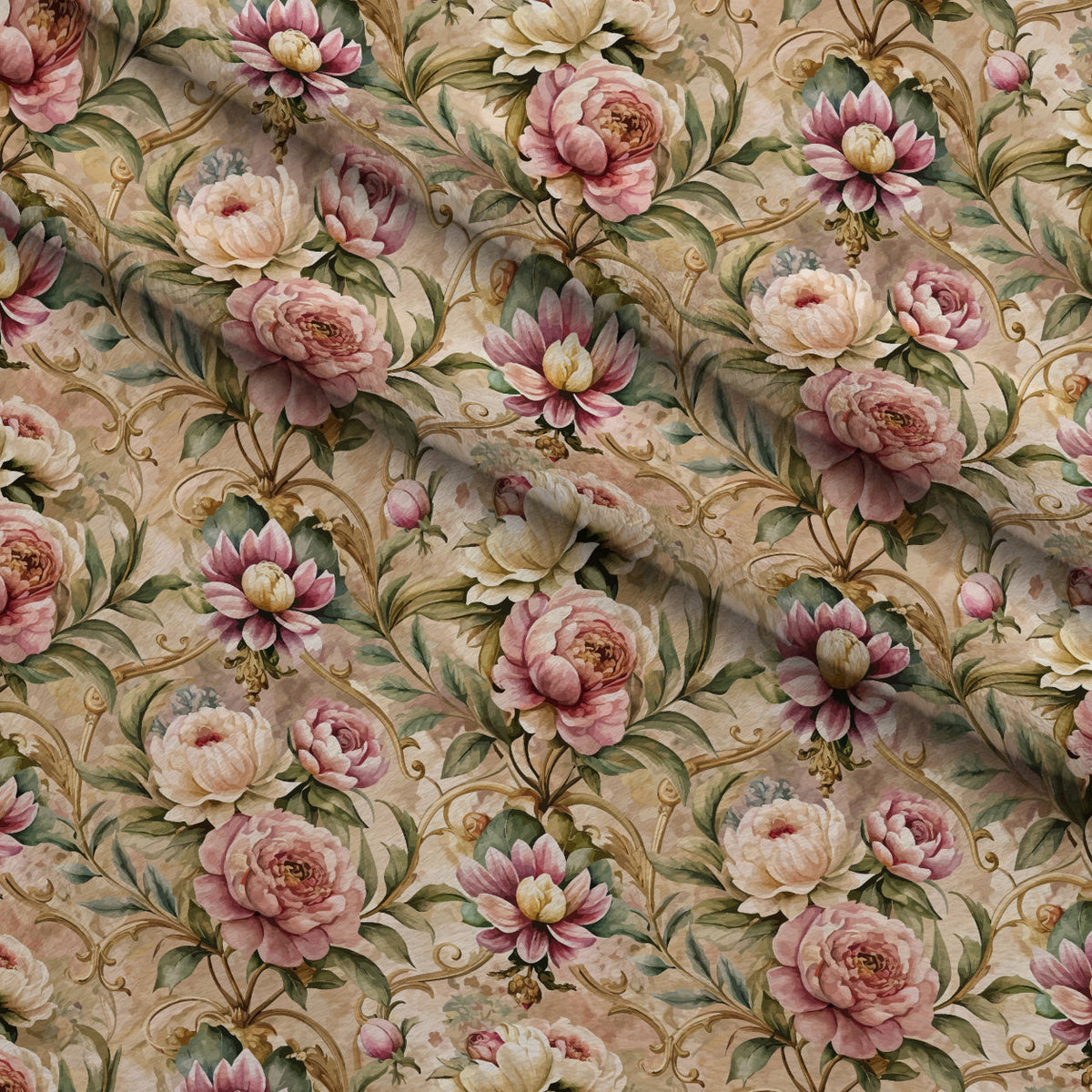 Rococo Blooms Pattern 211 Minky Fabric