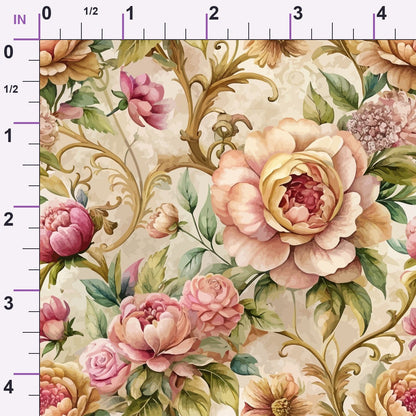 Rococo Blooms Pattern 212 Minky Fabric