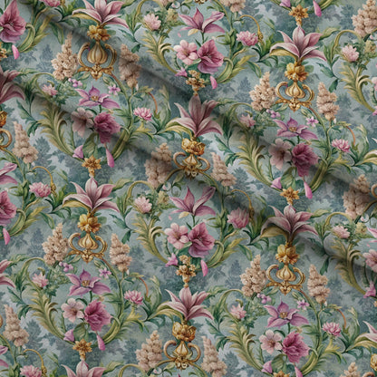Rococo Blooms Pattern 213 Minky Fabric