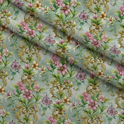 Rococo Blooms Pattern 215 Minky Fabric