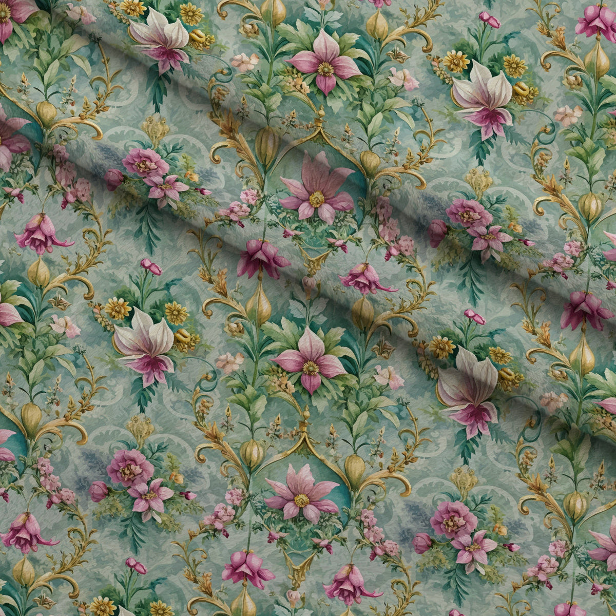 Rococo Blooms Pattern 216 Minky Fabric