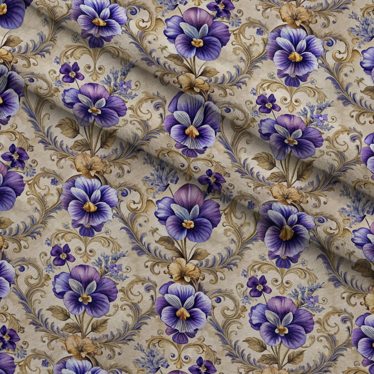 Rococo Blooms Pattern 217 Minky Fabric