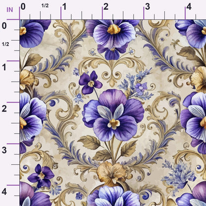 Rococo Blooms Pattern 217 Minky Fabric