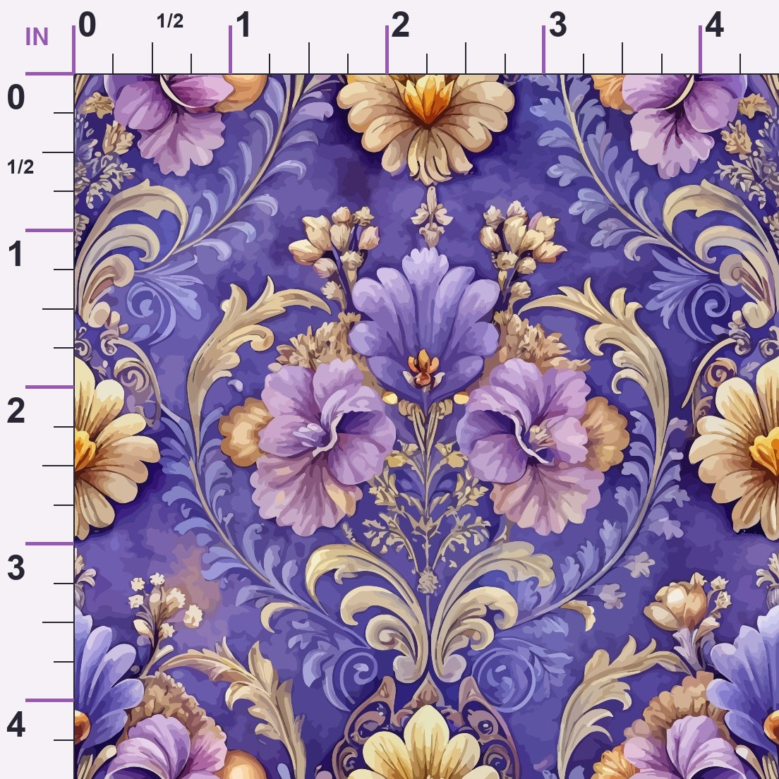 Rococo Blooms Pattern 218 Minky Fabric