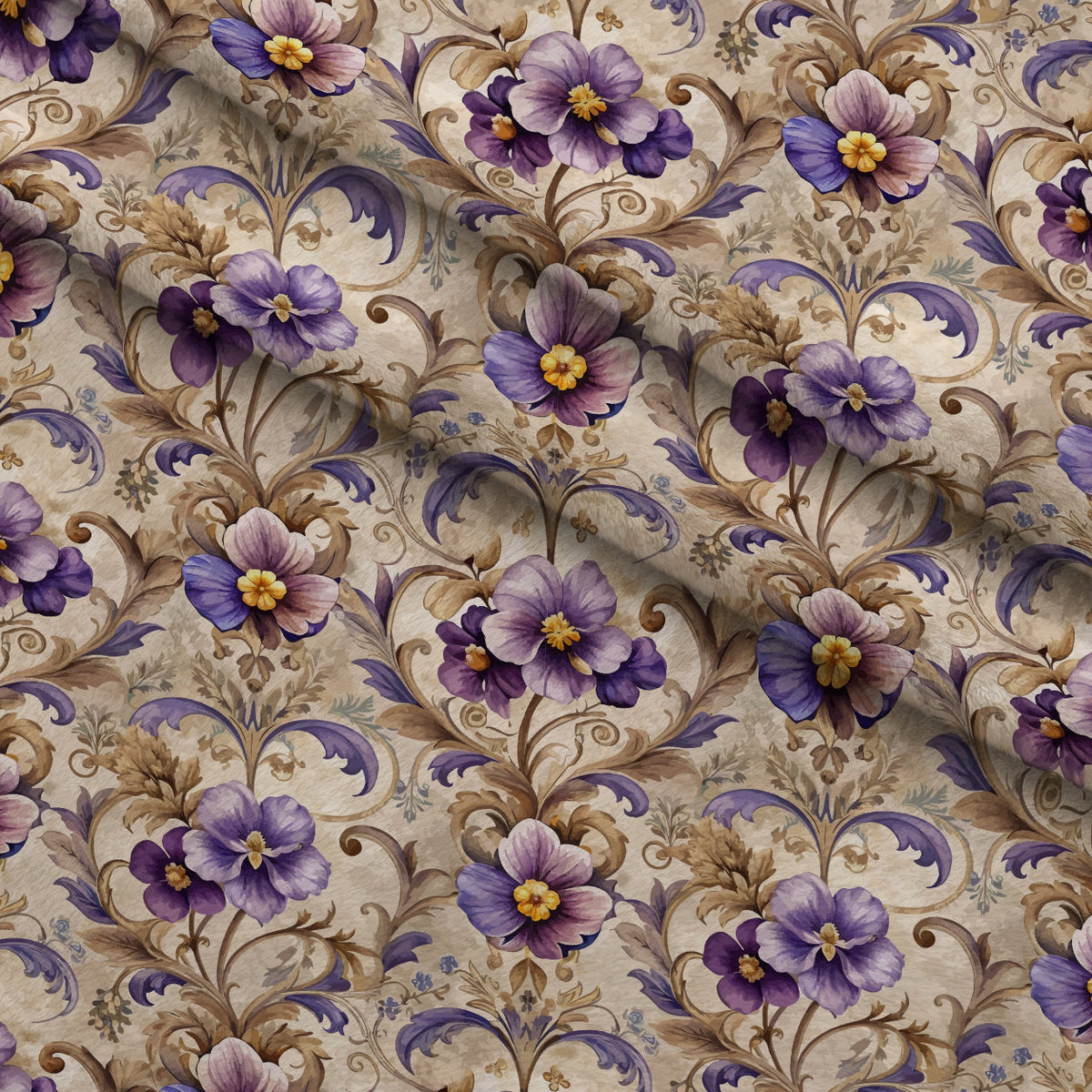 Rococo Blooms Pattern 220 Minky Fabric