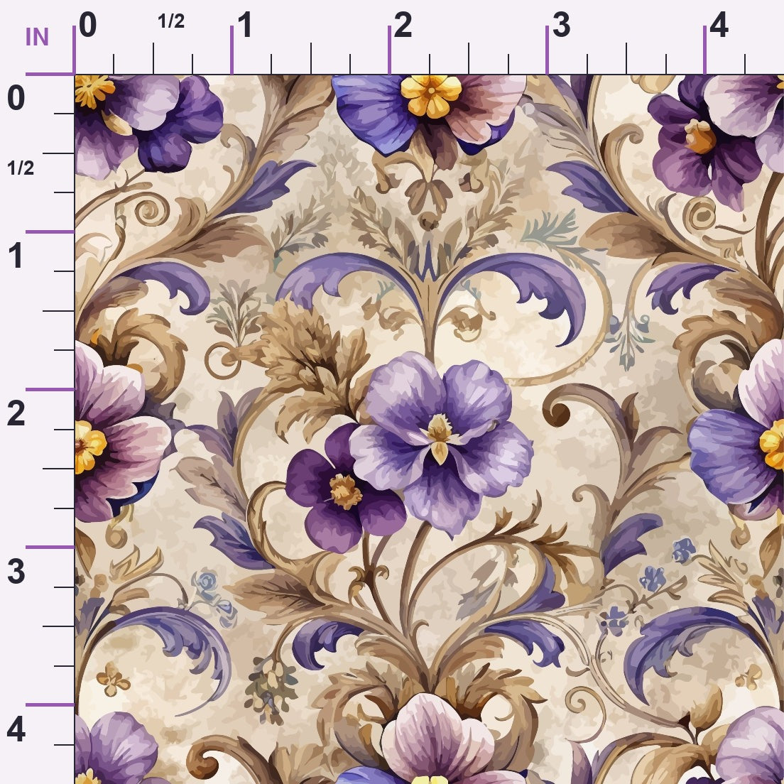 Rococo Blooms Pattern 220 Minky Fabric