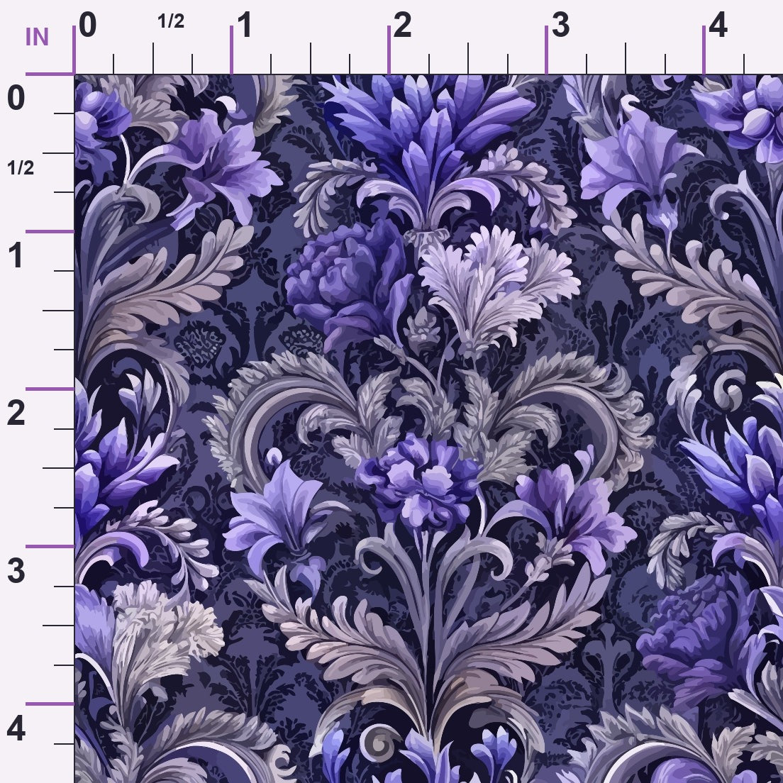 Rococo Blooms Pattern 224 Minky Fabric