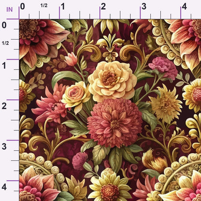 Rococo Blooms Pattern 23 Minky Fabric