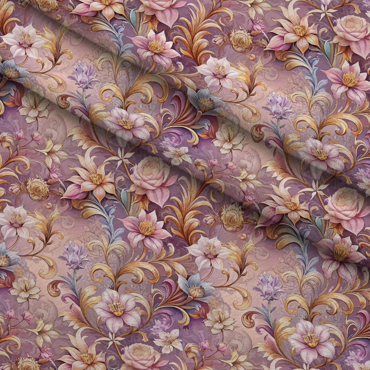 Rococo Blooms Pattern 231 Minky Fabric