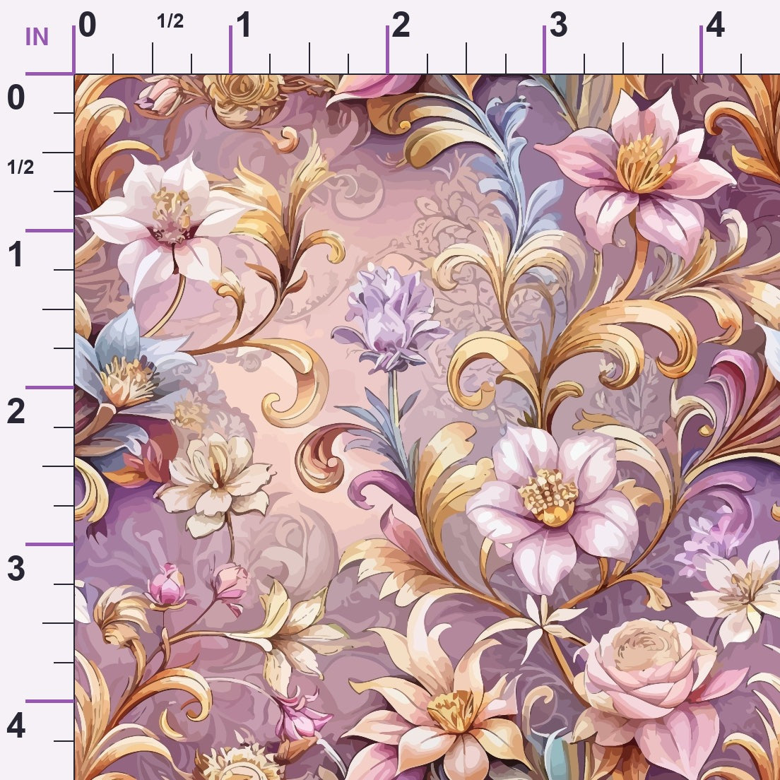 Rococo Blooms Pattern 231 Minky Fabric