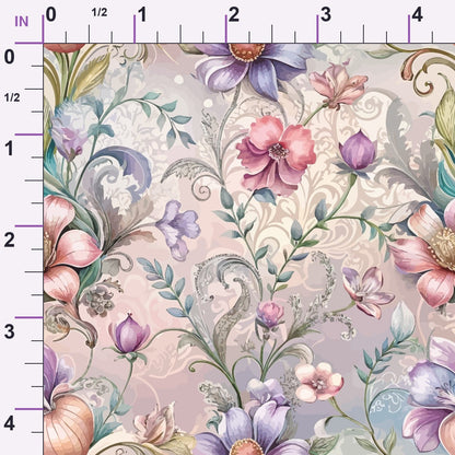 Rococo Blooms Pattern 232 Minky Fabric