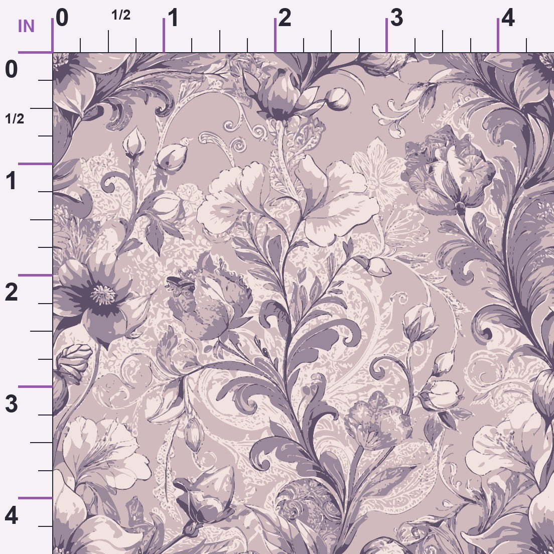 Rococo Blooms Pattern 233 Minky Fabric