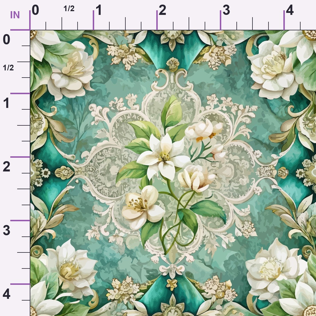 Rococo Blooms Pattern 234 Minky Fabric