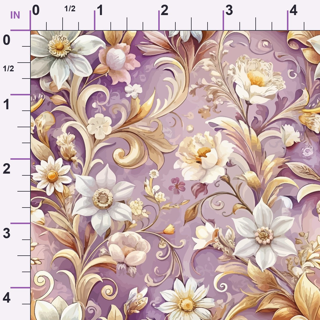 Rococo Blooms Pattern 238 Minky Fabric