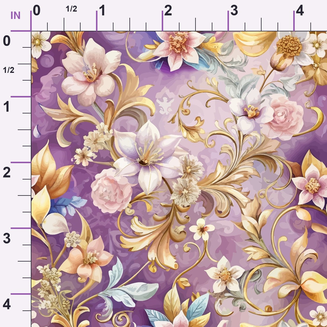 Rococo Blooms Pattern 239 Minky Fabric