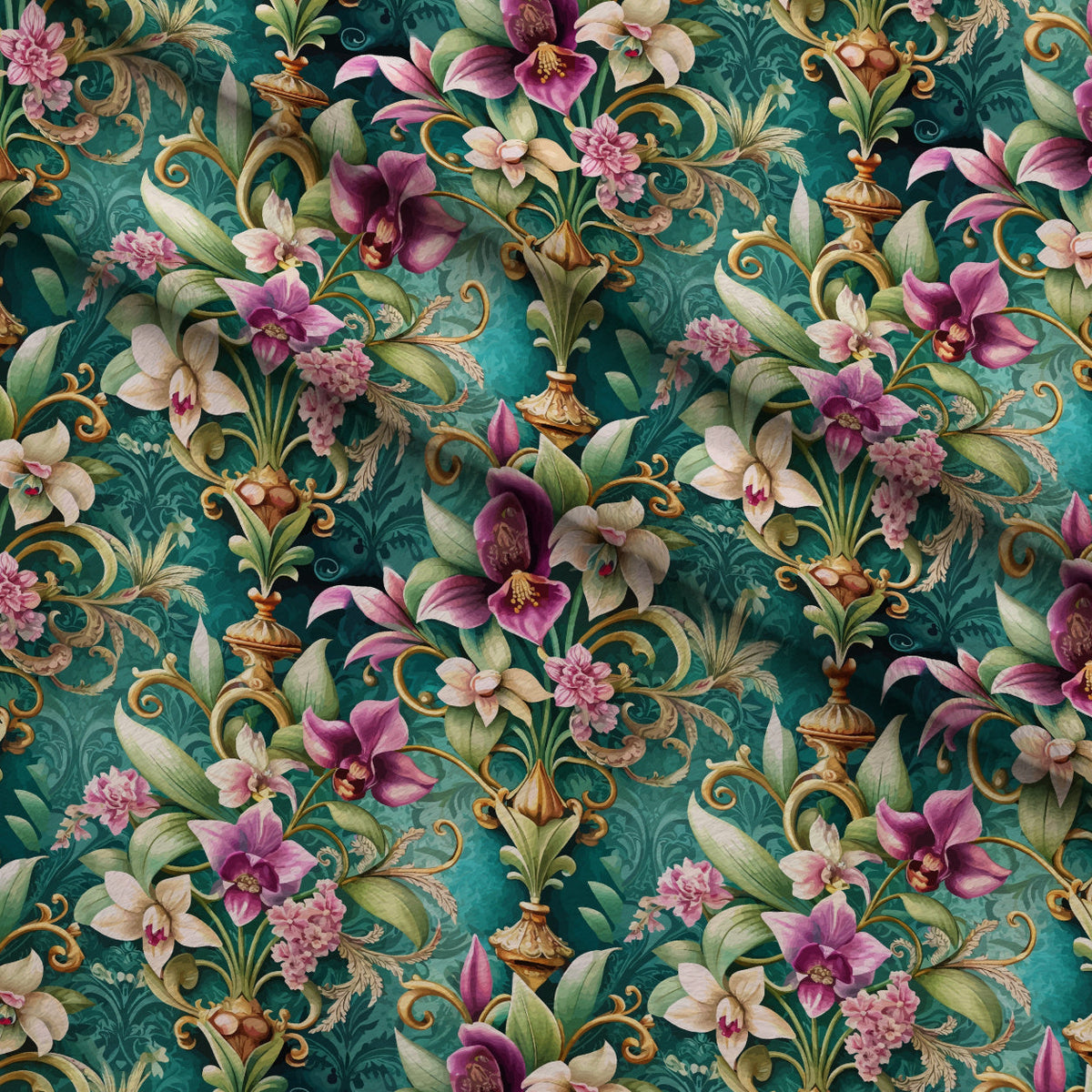 Rococo Blooms Pattern 24 Minky Fabric