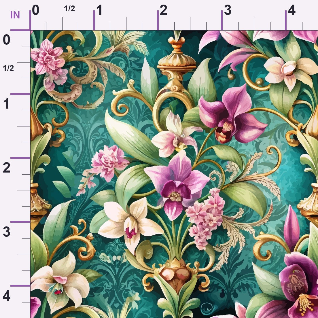 Rococo Blooms Pattern 24 Minky Fabric