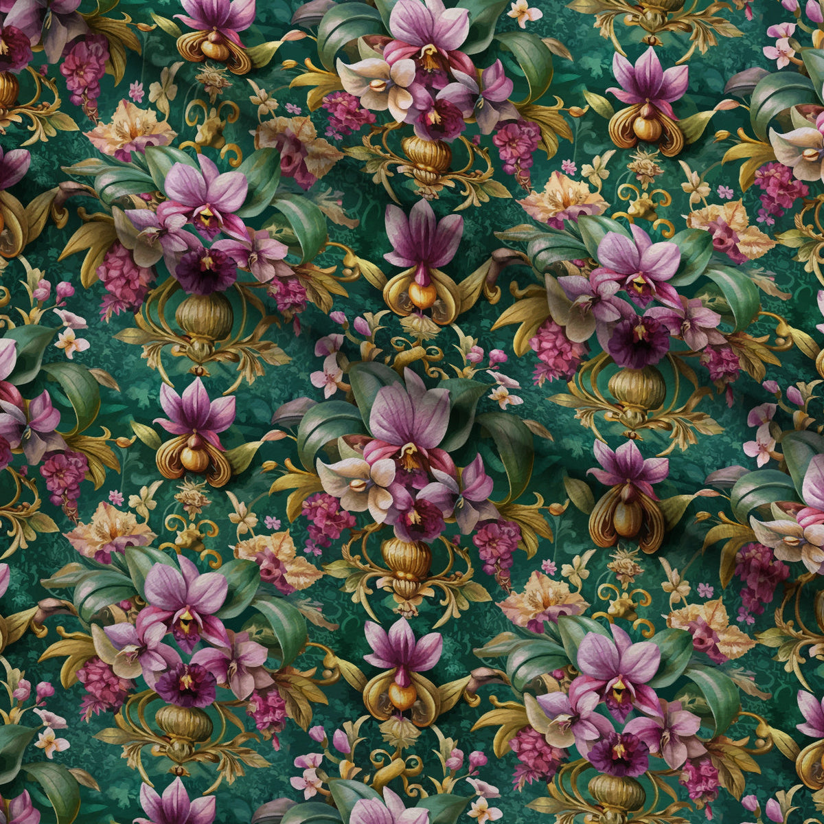 Rococo Blooms Pattern 25 Minky Fabric