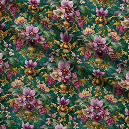 Rococo Blooms Pattern 25 Minky Fabric