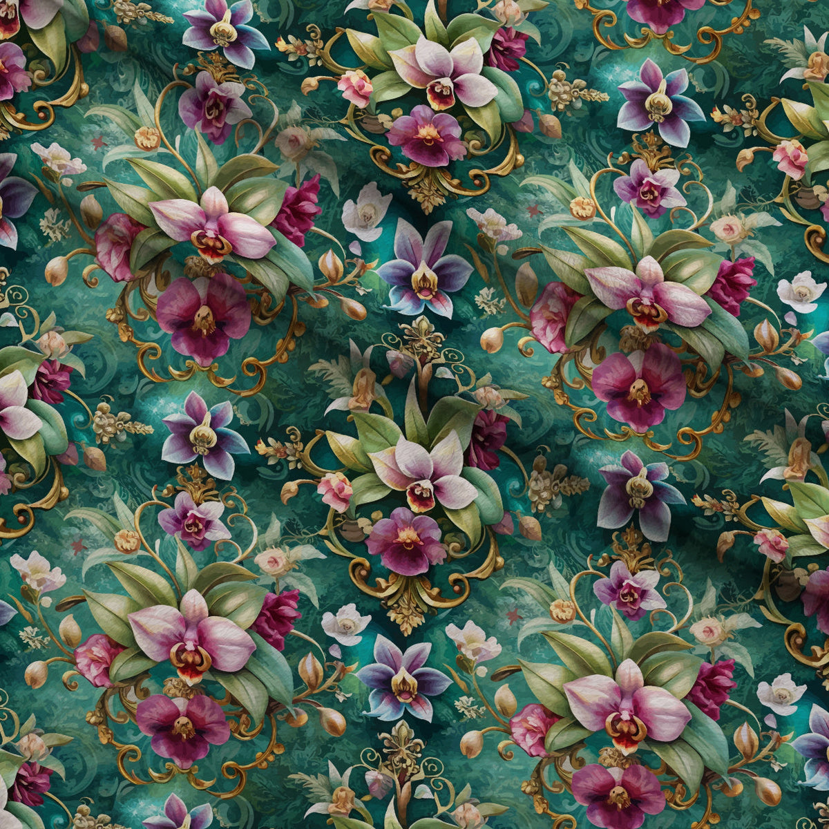 Rococo Blooms Pattern 26 Minky Fabric