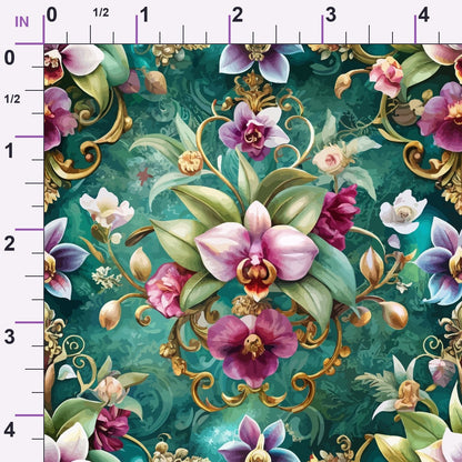 Rococo Blooms Pattern 26 Minky Fabric