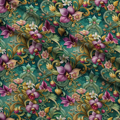 Rococo Blooms Pattern 27 Minky Fabric