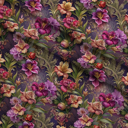 Rococo Blooms Pattern 29 Minky Fabric