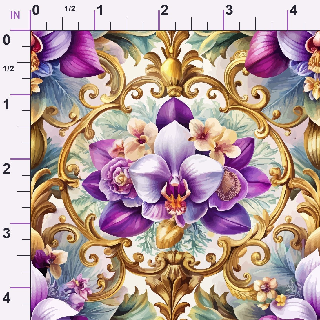 Rococo Blooms Pattern 30 Minky Fabric