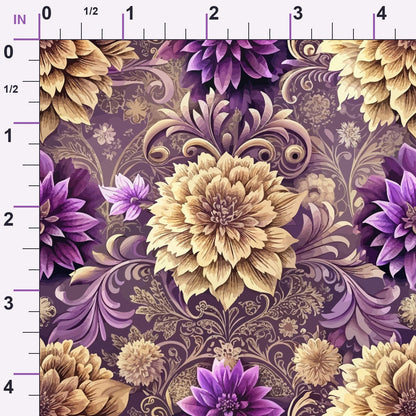 Rococo Blooms Pattern 301 Minky Fabric
