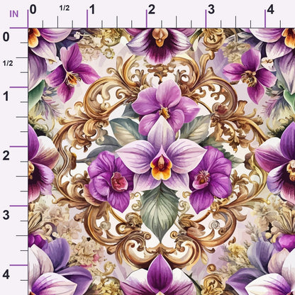 Rococo Blooms Pattern 31 Minky Fabric