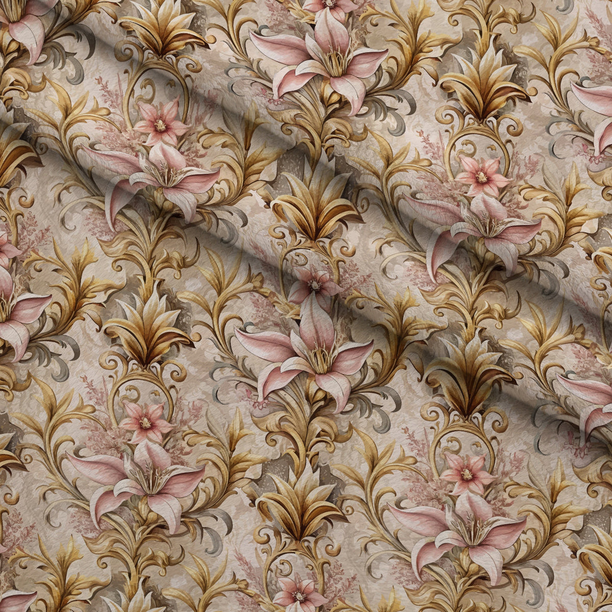 Rococo Blooms Pattern 33 Minky Fabric