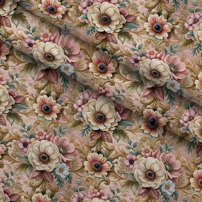 Rococo Blooms Pattern 34 Minky Fabric
